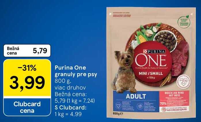 Purina One granuly pre psy, 800 g