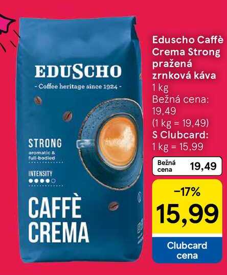 Eduscho Caffè Crema Strong pražená zrnková káva, 1 kg