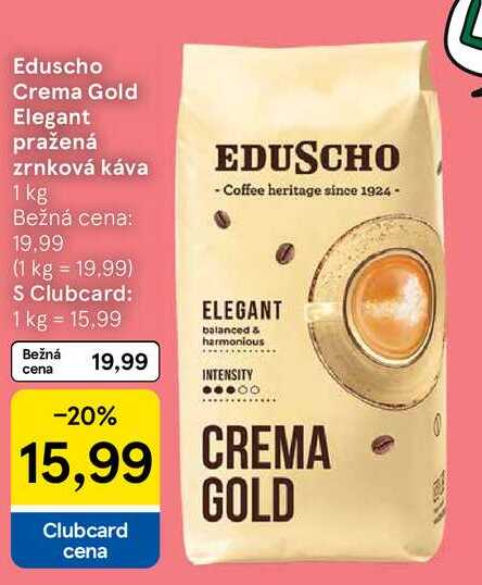 Eduscho Crema Gold Elegant pražená zrnková káva, 1 kg 