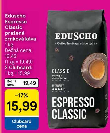 Eduscho Espresso Classic pražená zrnková káva, 1 kg 