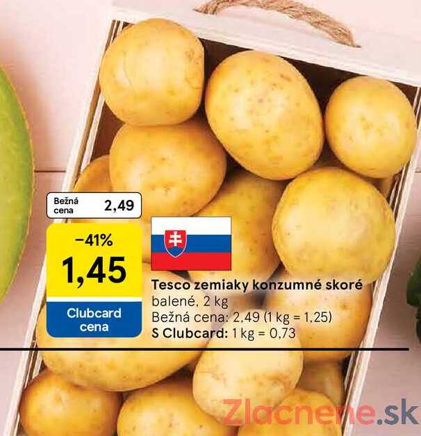 Tesco zemiaky konzumné skoré, 2 kg 
