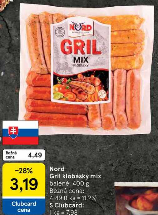 Nord Gril klobásky mix, 400 g 