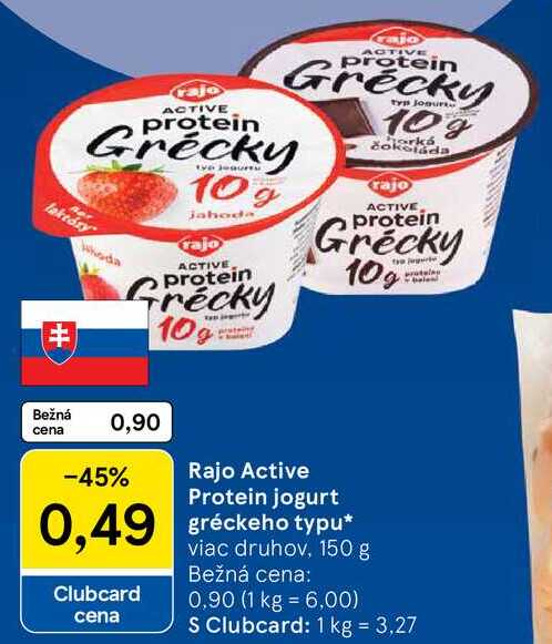 Rajo Active Protein jogurt gréckeho typu, 150 g