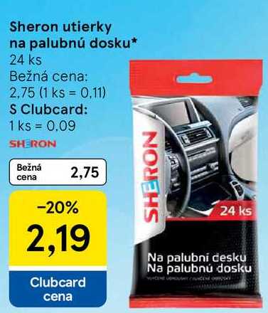 Sheron utierky na palubnú dosku, 24 ks