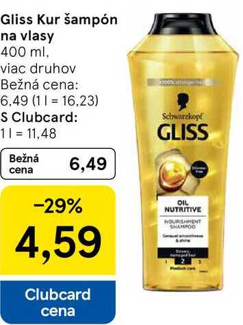 Gliss Kur šampón na vlasy, 400 ml