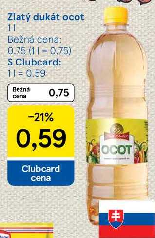 Zlatý dukát ocot, 1 l