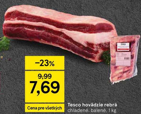Tesco hovädzie rebrá, 1 kg 