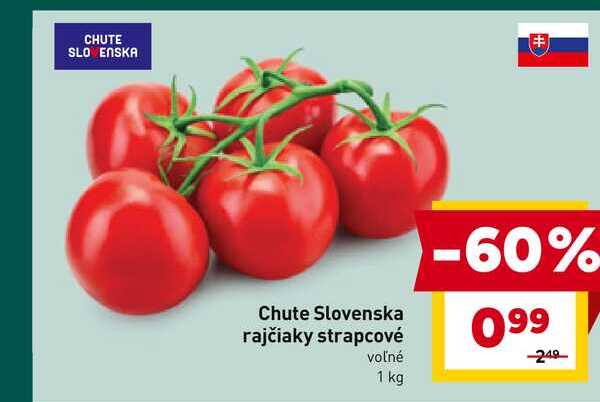 Chute Slovenska rajčiaky strapcové voľné 1 kg