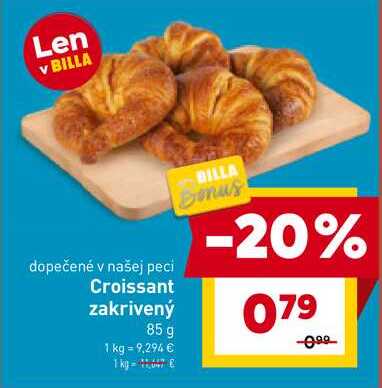 Croissant zakrivený 85 g