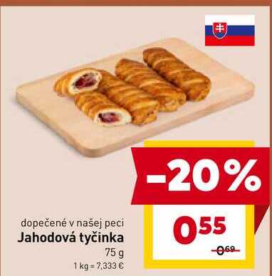 Jahodová tyčinka 75g 