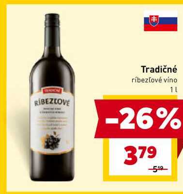 Tradičné ríbezľové víno 1L 