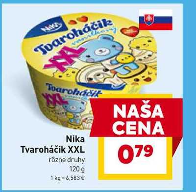 Nika Tvaroháčik XXL rôzne druhy 120 g