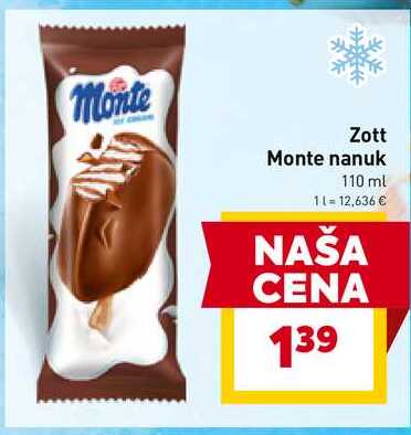 Zott Monte nanuk 110 ml 