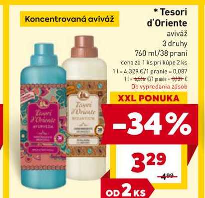 Tesori d'Oriente aviváž 3 druhy 760 ml/38 praní 