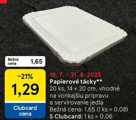 Papierové tácky, 20 ks
