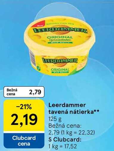 Leerdammer tavená nátierka, 125 g