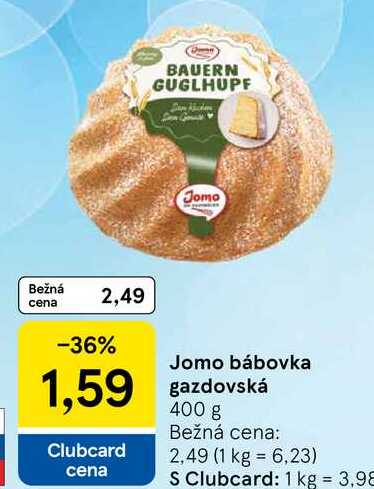 Jomo bábovka gazdovská, 400 g 