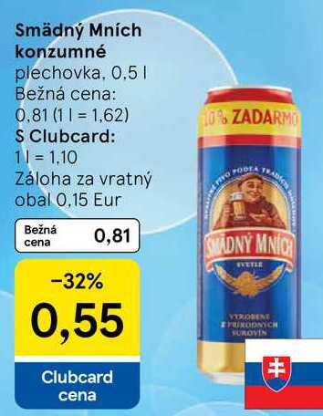 Smädný Mních konzumné, 0,5 l