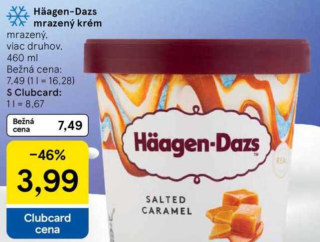 Häagen-Dazs mrazený krém, 460 ml