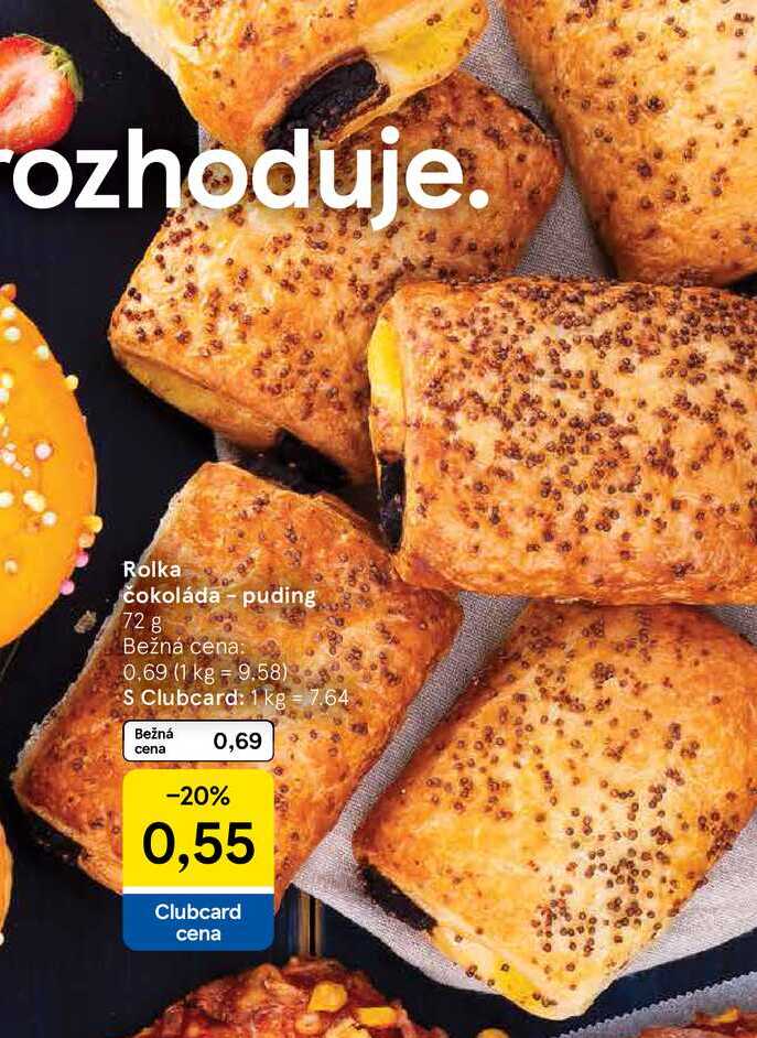 Rolka čokoláda-puding, 72 g 