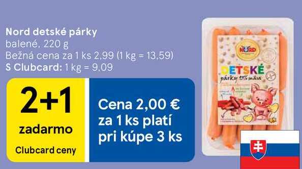 Nord detské párky, 220 g 