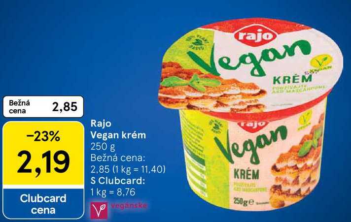 Rajo Vegan krém, 250 g 