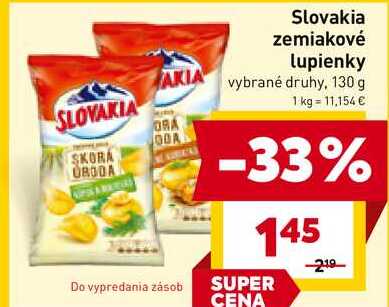 Slovakia zemiakové lupienky 130 g 