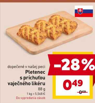 Pletenec s príchuťou vaječného likéru 88 g 