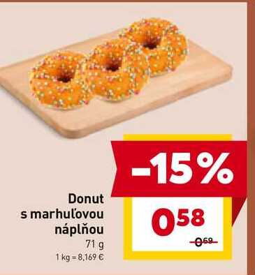 Donut s marhuľovou náplňou 71 g 