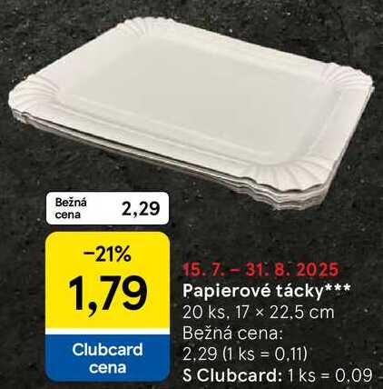 Papierové tácky, 20 ks