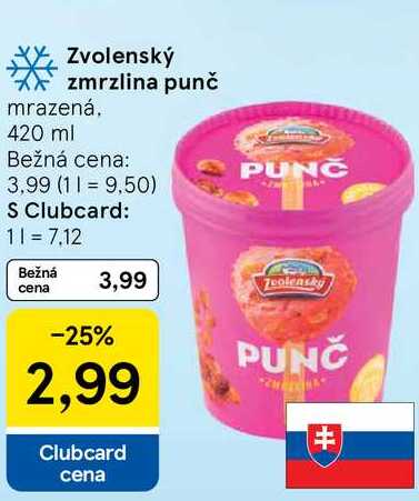 Zvolenský zmrzlina punč, 420 ml 