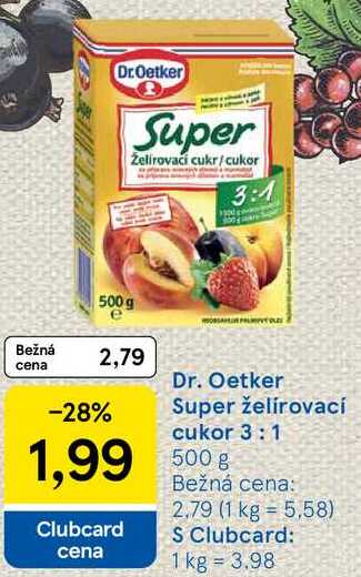 Dr. Oetker Super želírovací cukor 3:1, 500 g