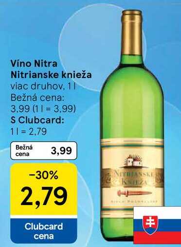 Víno Nitra Nitrianske knieža, 1 l
