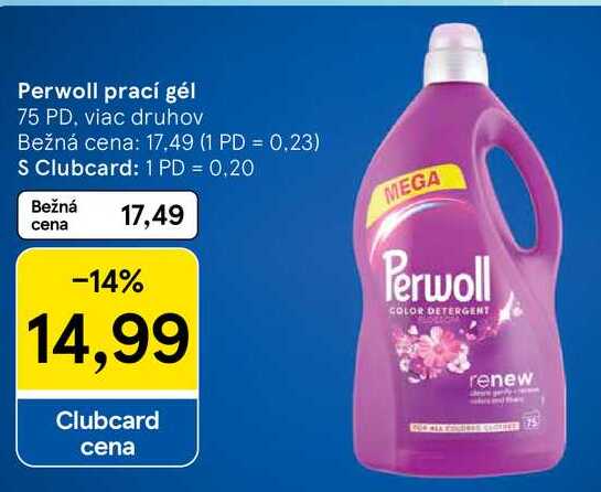 Perwoll prací gél, 75 PD