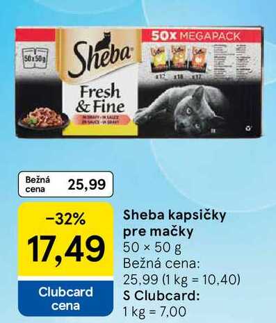 Sheba kapsičky pre mačky, 50x 50 g