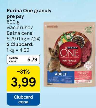 Purina One granuly pre psy, 800 g