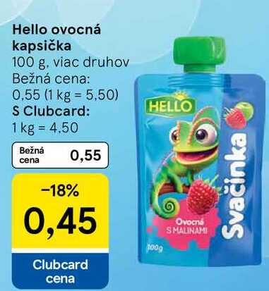 Hello ovocná kapsička, 100 g