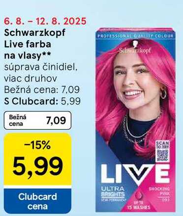 Schwarzkopf Live farba na vlasy