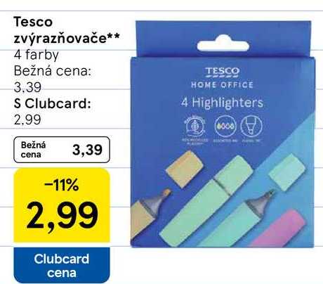 Tesco zvýrazňovače