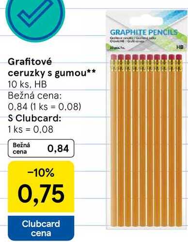 Grafitové ceruzky s gumou