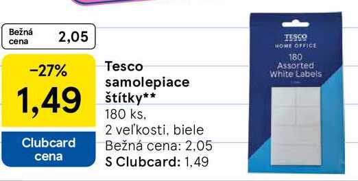 Tesco samolepiace štítky
