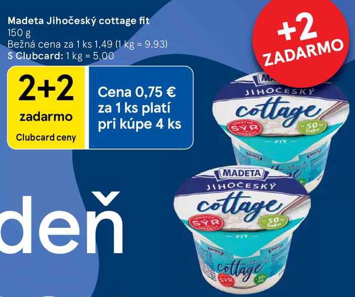 Madeta Jihočeský cottage fit, 150 g 