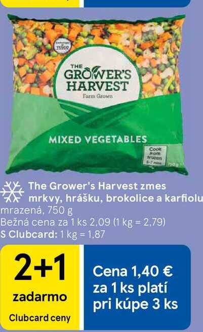 The Grower's Harvest zmes mrkvy, hrášku, brokolice a karfiolu, 750 g 