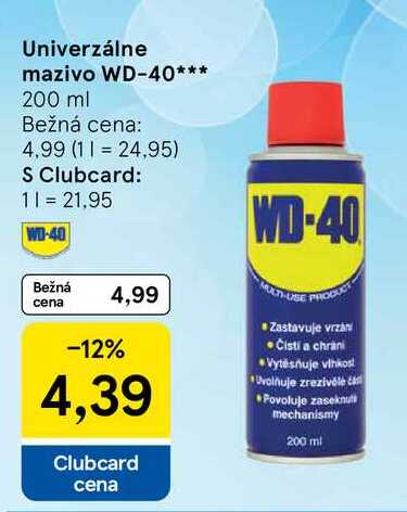 Univerzálne mazivo WD-40, 200 ml 