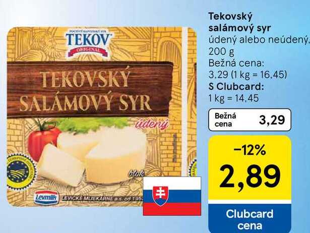 Tekovský salámový syr, 200 g