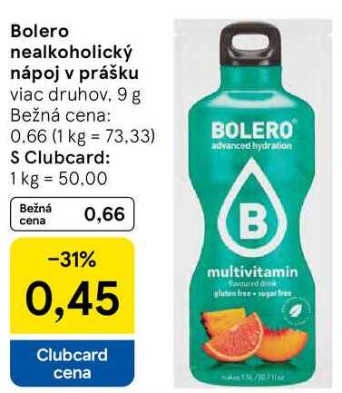 Bolero nealkoholický nápoj v prášku, 9 g