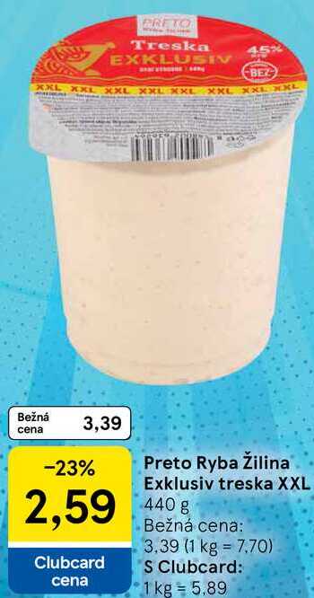 Preto Ryba Žilina Exklusiv treska XXL, 440 g