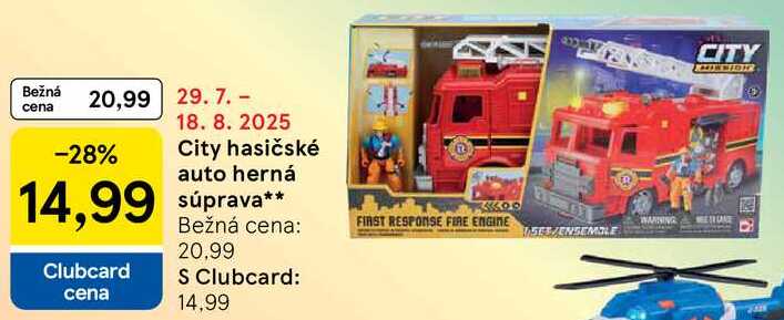 City hasičské auto herná súprava