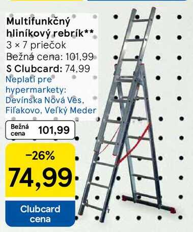 Multifunkčný hliníkový rebrík