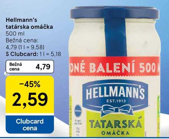 Hellmann's tatárska omáčka, 500 ml 